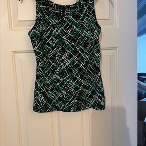 Calvin Klein Green and Black Geometric Tank Top
